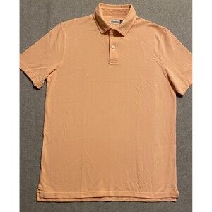Chubbies Polo Shirt Men's Small Pink Salmon Short Sleeve USA Casual Golf‎ Preppy